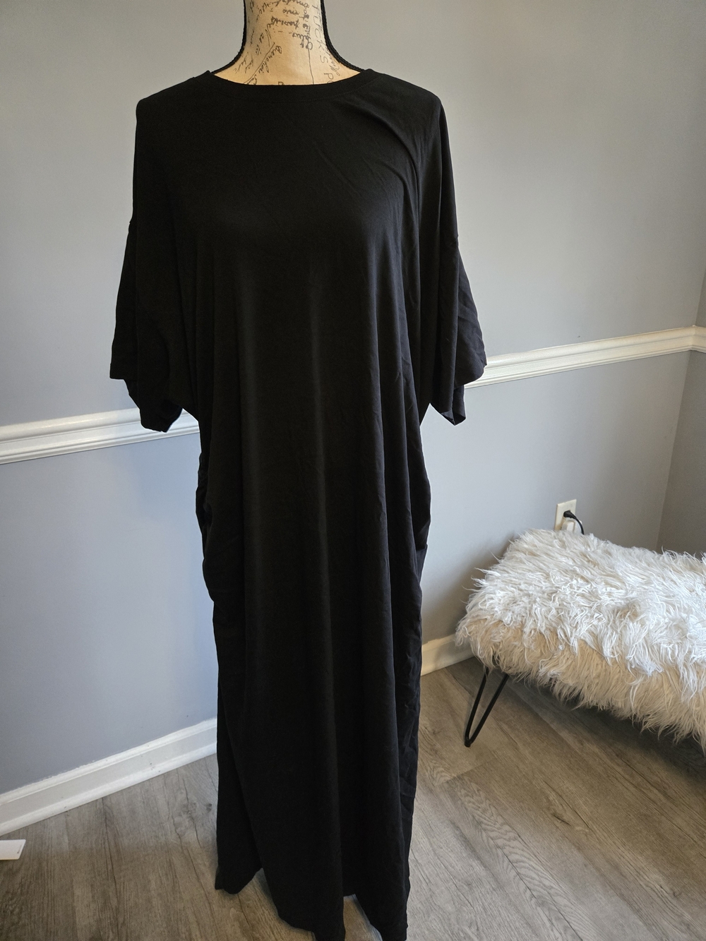 Black Maxi T-Shirt Dress